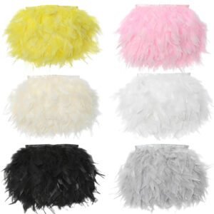 Turkey feather trim 10 cm / 4 inches wide