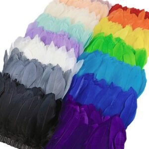 Large Goose Feather Decorative Trim 2meter