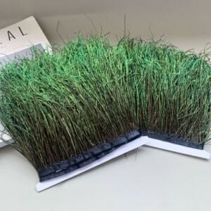 Ostrich Fringe Trim with Design Sold by The Yard. Peacock Feather Fabric