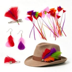 100 Natural Turkey Feathers (13–15 cm) — Ideal for Decorating Hats, Fascinators, Headpieces, Craft Projects, and Wedding Decorations
