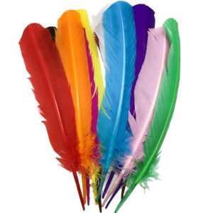12/50pcs Mix Color Wild Turkey Tails Feathers 10-12inch for DIY Crafts Home Wedding Costume Hat Decoration