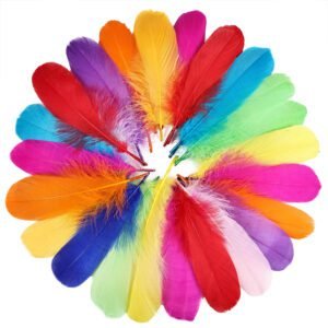 100pcs White Goose Feathers 6-8Inch for Christmas Angel Wings Crafts Wedding Party Decorations Dream Catchers