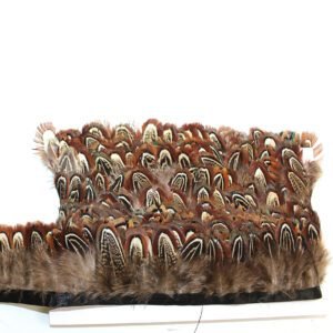 Natural Ringneck Pheasant Feather Trim Fringe,2 Yard LongAccessories Feather DIY Decorative