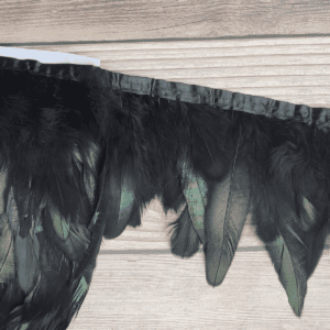 Rooster Feather Trim — 4–6 Inches Wide, Handmade Feather Fringe Trim, 10-Meter Pack
